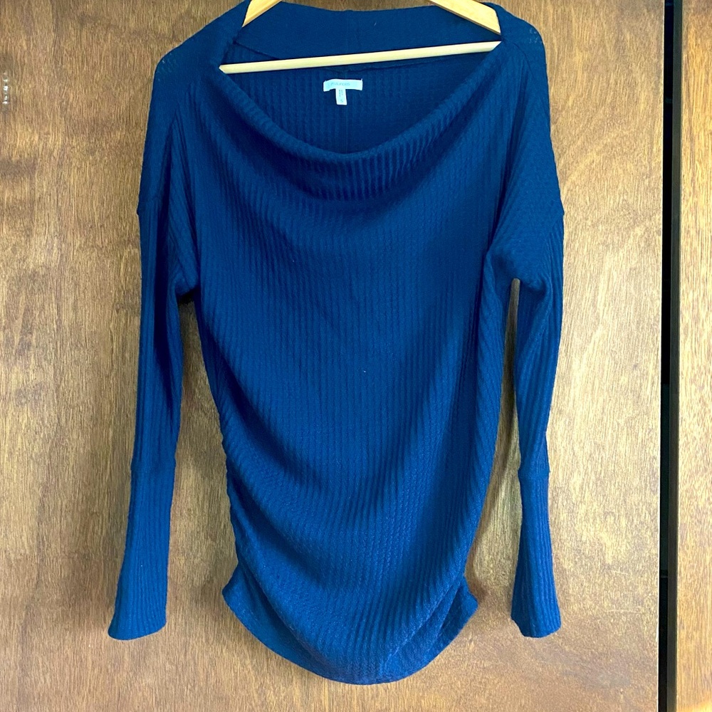 Navy Women’s Maurices small slouchy waffle knit sweater - dolman - nwot